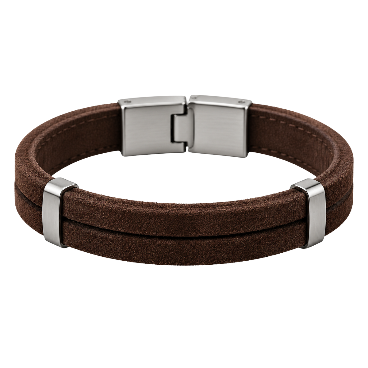 Premium Double-Strand Suede Bracelet – Dark Brown | LAVVENZIA