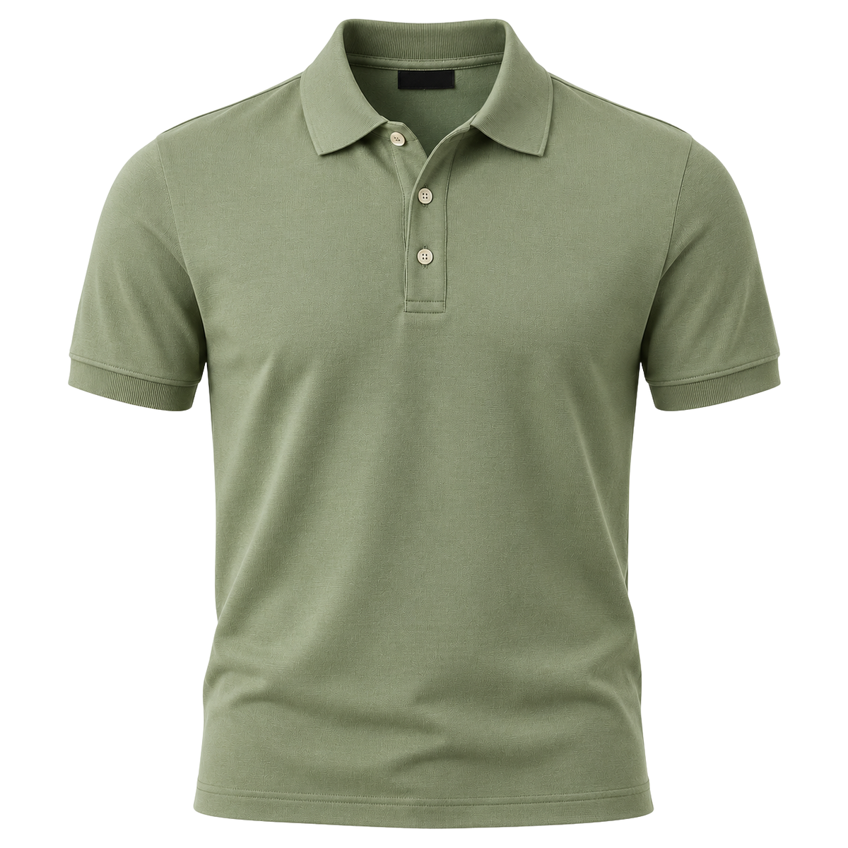 Premium Cotton Piqué Polo Shirt – Sage Green | LAVVENZIA