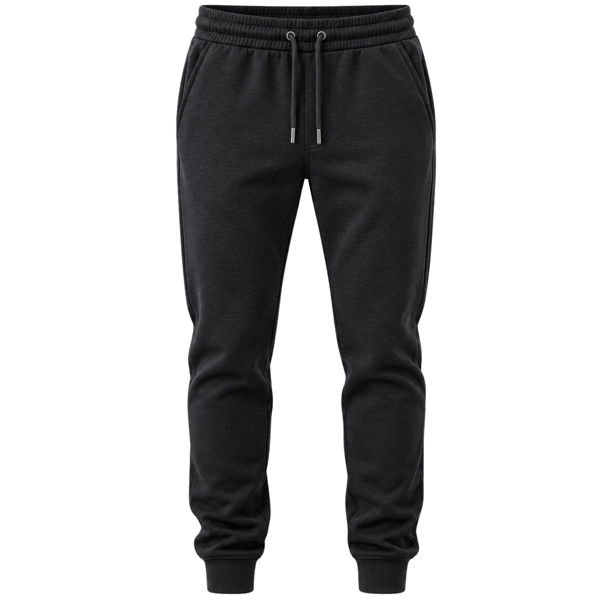 Premium Cotton Blend Tapered Joggers – Charcoal Black | LAVVENZIA